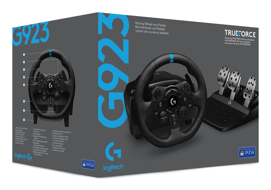 Ensemble Logitech G923 SE Racing volant et pédalier de course G923 pour PS5 PS4 et PC + levier de vitesse Driving Force - vue 3