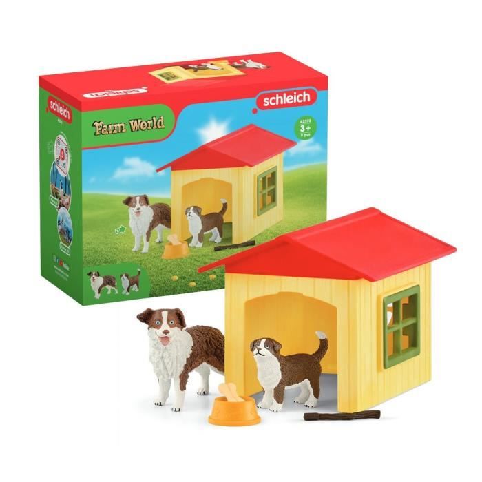 Figurine Niche pour Chien pour enfants dès coffret 18 8 x 8 2 x 14 7 cm Schleich 42573 FARM WORLD - vue 2