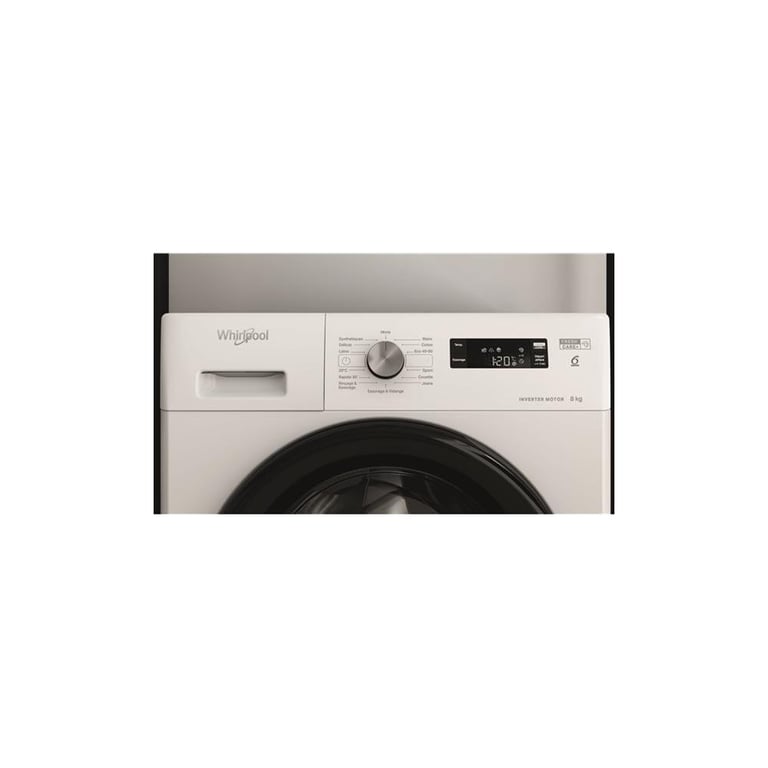 Lave-Linge Frontal WHIRLPOOL FFS827BFR – Capacité 8kg, Essorage 1200 trs/min, Classe A - vue 7