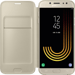 Samsung Funda protectora para Samsung Galaxy J7 Flip Wallet Dorado
