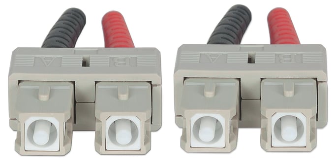 Intellinet - Patch Cable - SC Multi -Mode (M) - SC Multi -Mode (M) - 3,0m - Fibra - 50/125 Micrometro - OM3 - alogeno -free - Aquamarine (751100)