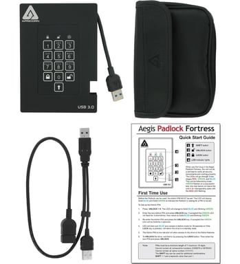 Apricorn Aegis Padlock Fortress 512 GB USB 3.2 Gen 1 (3.1 Gen 1) Negro
