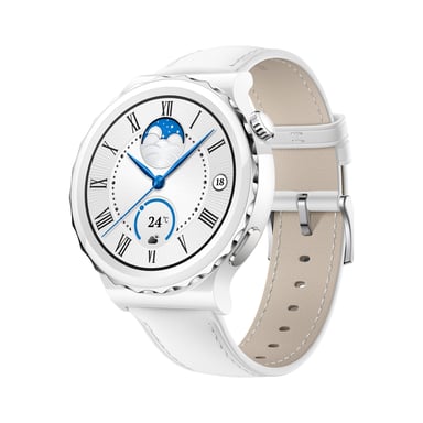 Huawei WATCH GT 3 Pro 3,35 cm (1.32'') AMOLED 43 mm Numérique 466 x 466 pixels Écran tactile 4G Blanc GPS (satellite), blanc