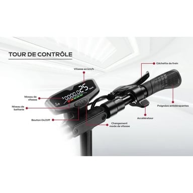 EBOOST GINFINITY scooter elettrico pieghevole per tutti i terreni - 10 - 48V - 800W - Auto 50KM Stop + indicatori