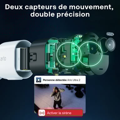 Telecamera di sorveglianza per esterni Arlo Ultra 2, telecamera aggiuntiva bianca