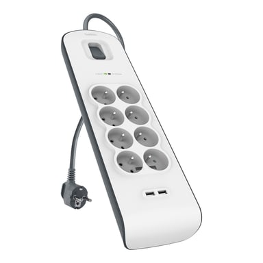 Belkin BSV804ca2M Blanco 8 salida(s) de CA 2 m