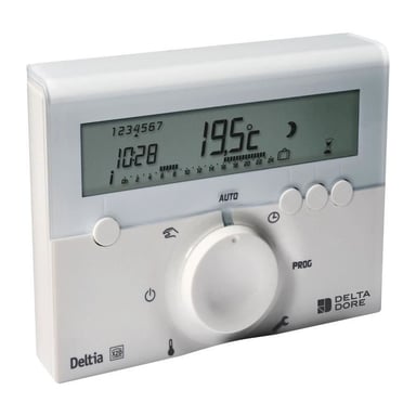 Termostato ambiente DELTA DORE Deltia 8.00 programmabile cablato LCD 2 fili Bianco