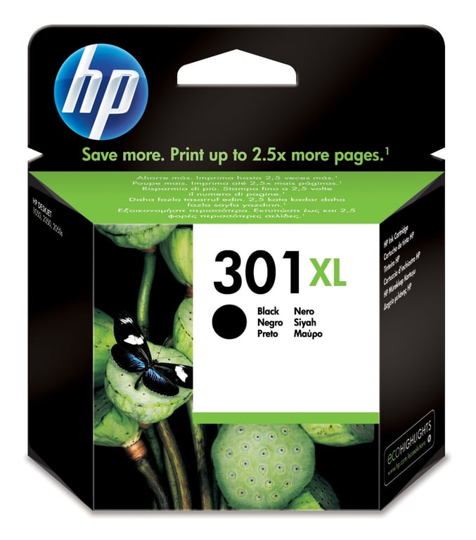 INK HP CH563EE N.301XL Nero 480PP X Deskjet F2050 1510 3050 3050A 1050 2050A OJ-2620 OJ-4630 - Neuf