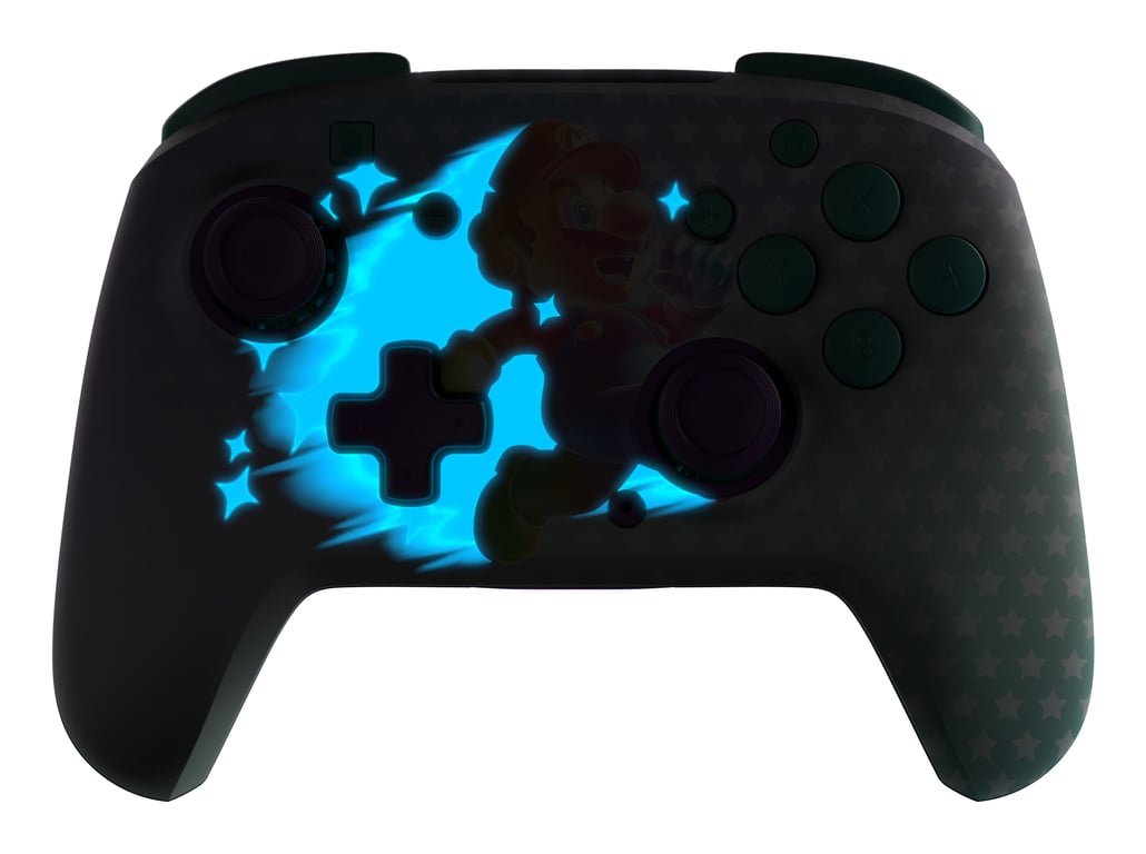 Turtle Beach Rematch Invincible Mario Manette sans fil w/ brille dans le noir et sous licence officielle Nintendo – pas de bouton C - Neuf