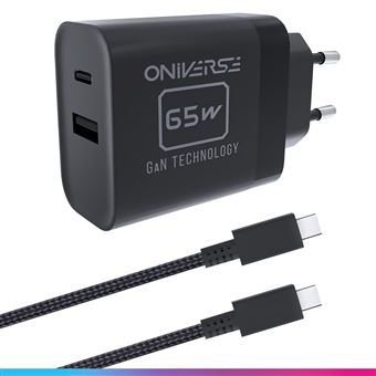 Cable adaptador AC 65 W USB-C 1,5 m Oniverse para Nintendo Switch 2