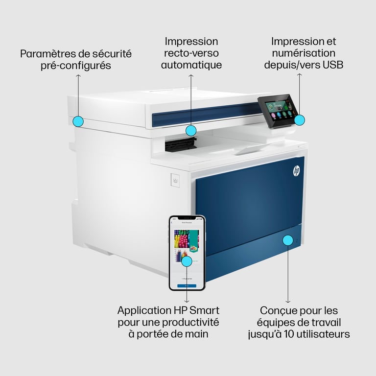 HP Color LaserJet Pro 4302fdn - vue 9