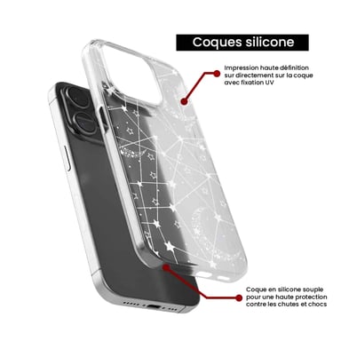 Funda de silicona - Compatible con Google Pixel 8 Pro - diseño lignes etoilees