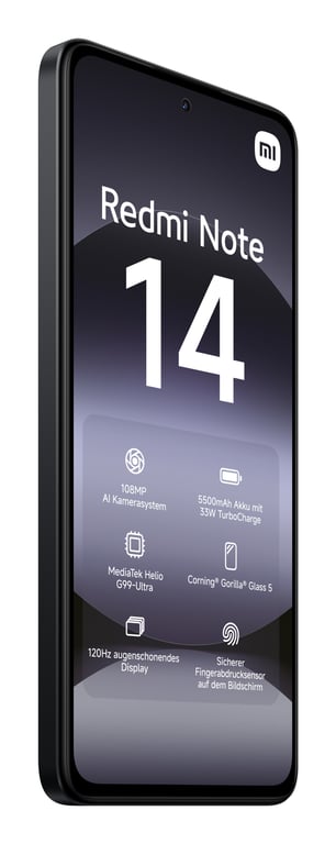 Redmi Note 14 (4G) 128 Go, Noir minuit - Bon état