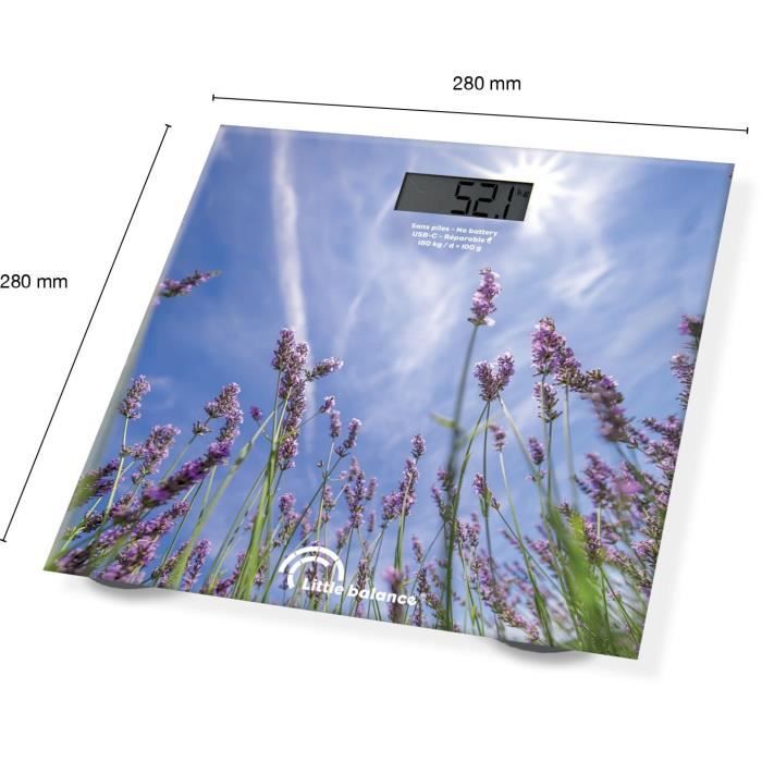 Pèse personne LITTLE BALANCE USB C Lavandes - vue 5