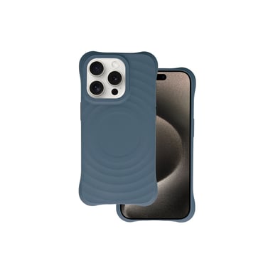 JAYM - Custodia in silicone premium blu denim compatibile con [Apple iPhone 15] - 100% silicone e microfibra - rinforzata e ultra morbida