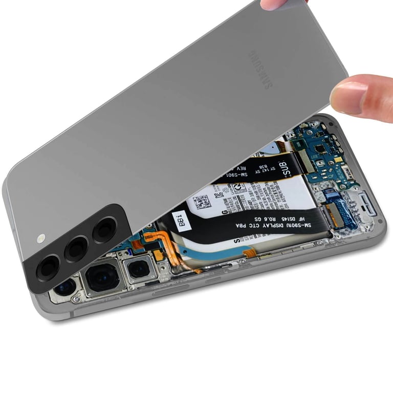 Cache Batterie Samsung Galaxy S22 Plus Originale Samsung gris avec lentille - Neuf