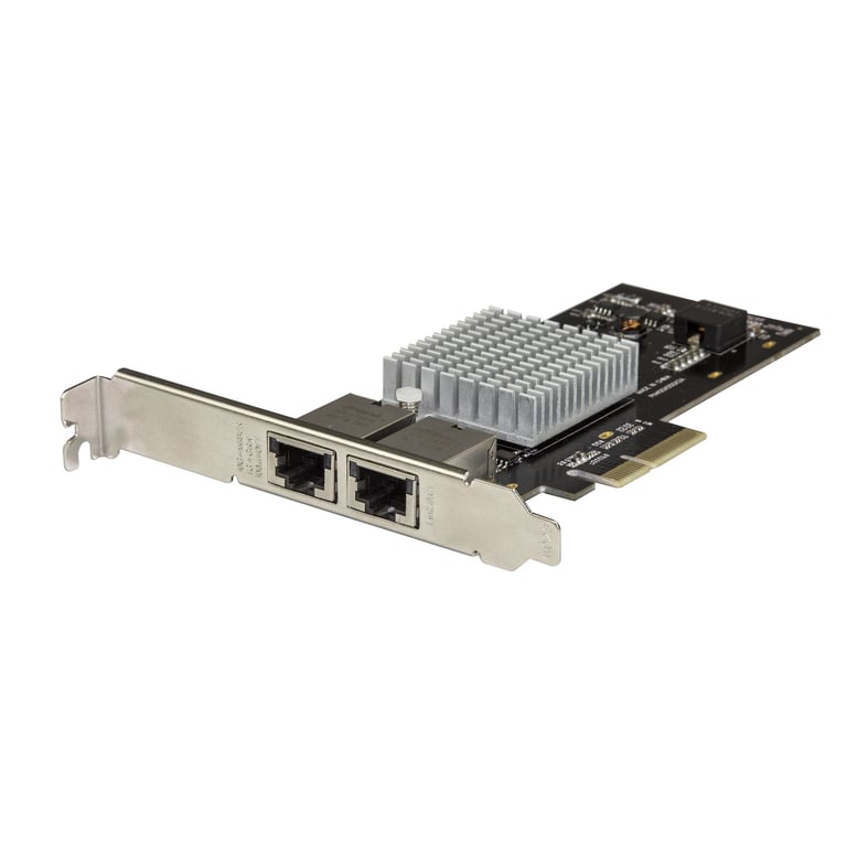 StarTech.com Carte réseau PCI Express à 2 ports 10GBASE T / NBASE T avec chipset Intel X550 Carte réseau 2 ports 10G5G2.5G1G100Mbps Adaptateur réseau PCIe 3.0 x4 profil bas 10Gb... - vue 3