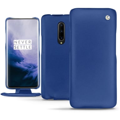 Housse cuir OnePlus 7 Pro -  - Bleu - Cuir lisse