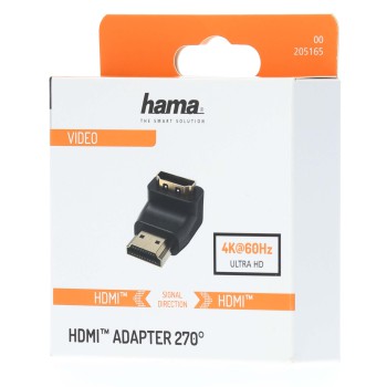 Adaptateur d'angle HDMI haute vitesse, mâle - femelle, 270°