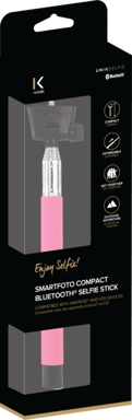 Bastone selfie Bluetooth compatto SmartFoto, rosa