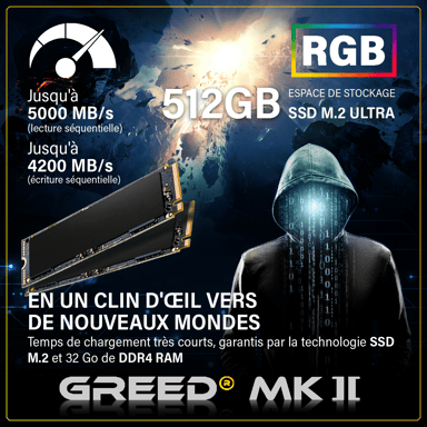 MK2 FE - PC Gamer - AMD Ryzen 5 5500 - Nvidia Geforce RTX 5050 - Rapide Bureau PC Gaming - 3,6 GHz - 32 GO RAM DDR4 - 512 GO SSD - Ordinateur avec WiFi + Windows 11 Pro