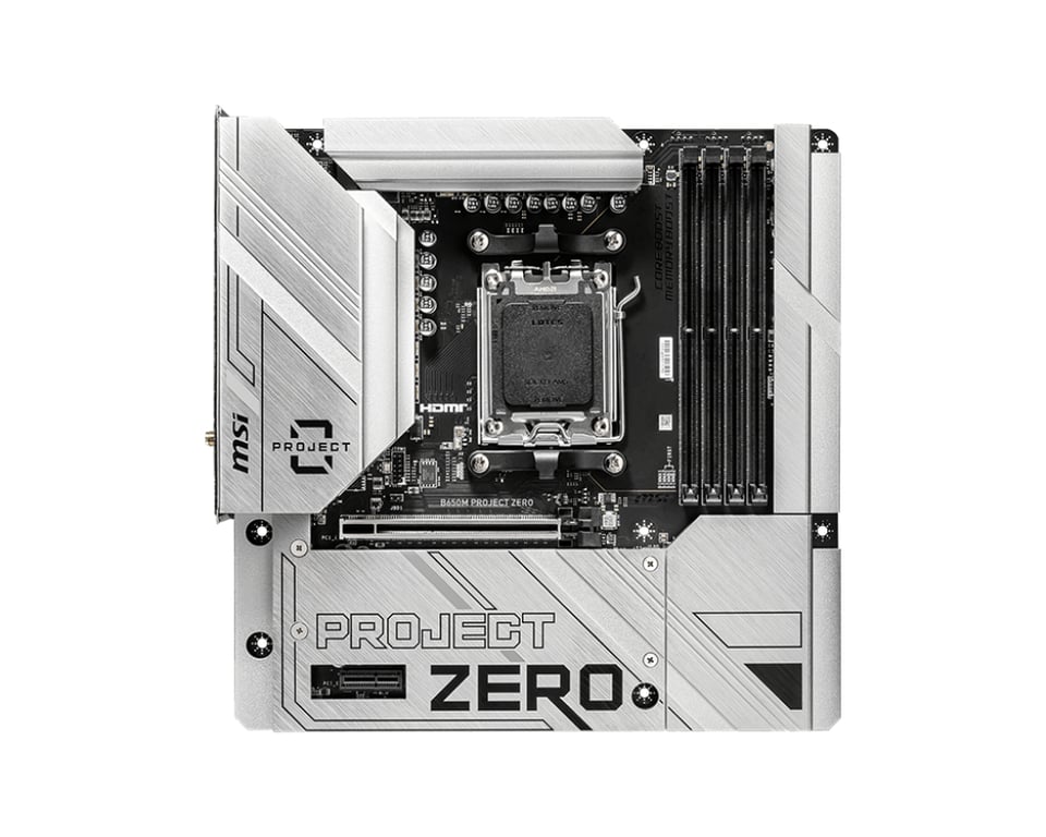 MSI B650M PROJECT ZERO carte mère AMD B650 Emplacement AM5 micro ATX - Neuf