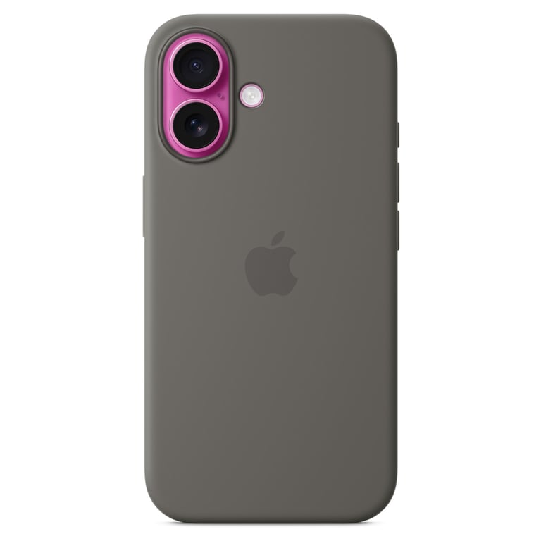Apple Coque en silicone avec MagSafe pour iPhone 16 - Gris minéral Apple (brand) iPhone 16 - Neuf