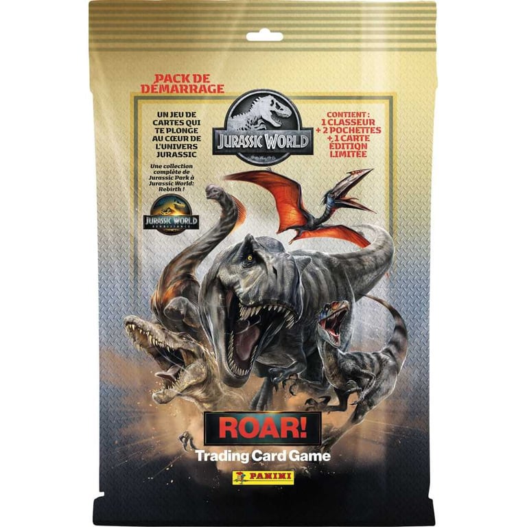 Pack de Démarrage PANINI – Jurassic World 4 TCG Album + 2 Pochettes 16 Cartes Edition Limitée N°1 - vue 3