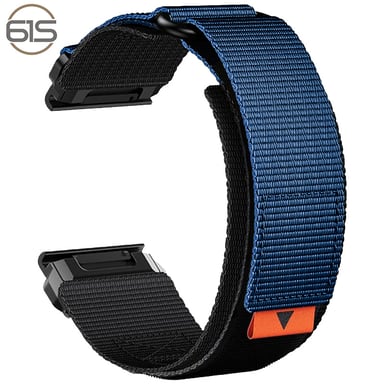 Correa de reloj de nailon de 26 mm para Garmin Fenix 8/7X Pro/5X/6X Blue