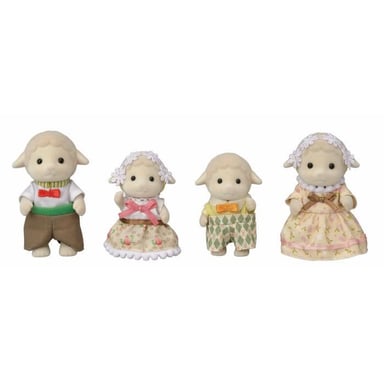 Famille mouton - 4 personnages articulés et habillés avec soin - Neuf