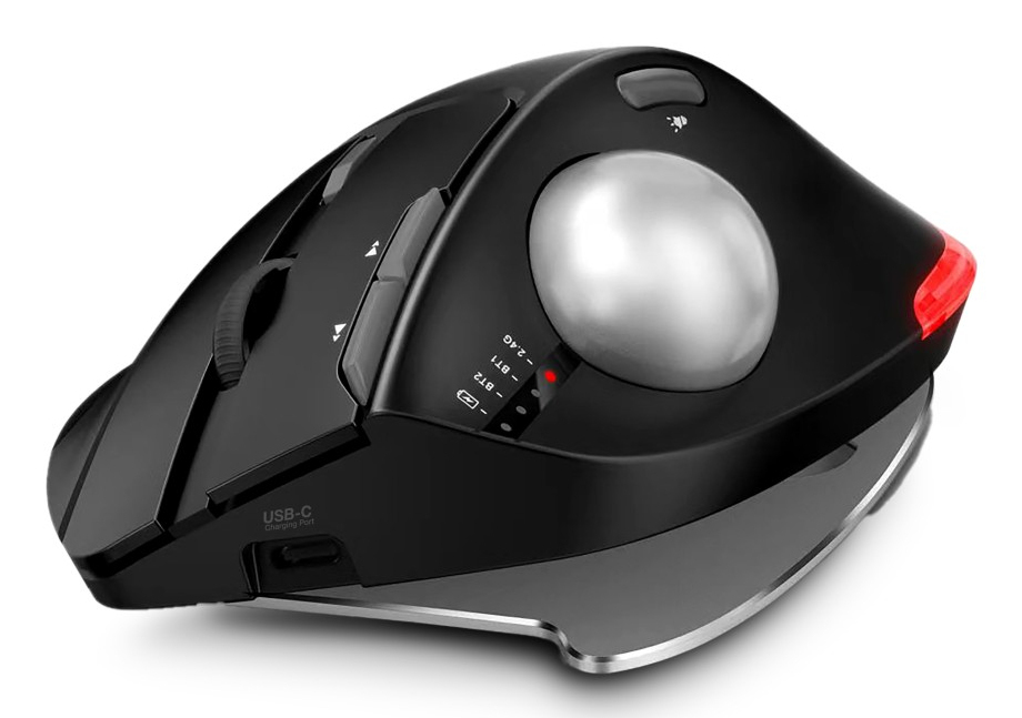 URBAN FACTORY Modèle : Ergo Bluetooth And 2.4Ghz Ergonomic Mouse With Trackball And Adjustable Tilt Neuf - vue 2