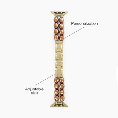 iDeal of Sweden Beaded Watch Band pour Apple Watch | 38/40/41/42 mm - Salted Caramel Pearl