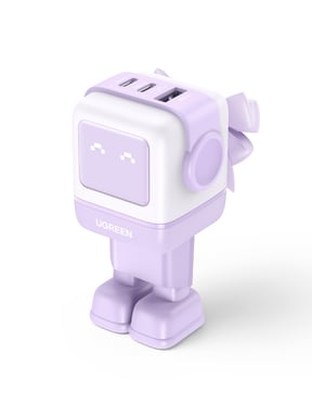 Ugreen Nexode RG 65W 3-Port GaN Ordenador portátil, Teléfono móvil, Ratón, Portátil, Batería portátil, Teléfono Rosa Corriente alterna Carga rápida In