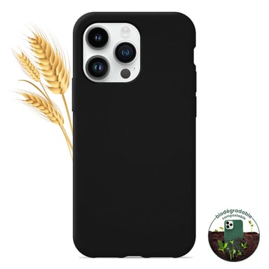 Coque silicone unie Biodégradable Noir compatible Apple iPhone 14 Pro