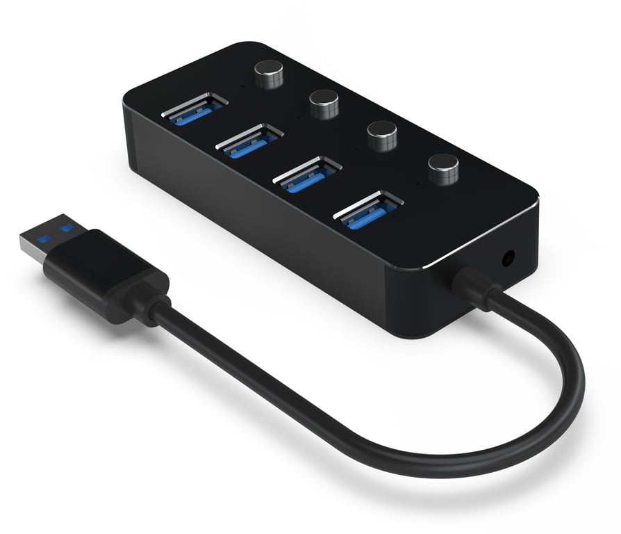 Gembird UHB U3P4P 01 hub & concentrateur USB 3.2 Gen 1 3.1 Gen 1 Type A 5000 Mbit/ Neuf - vue 3
