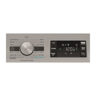Lavadora de tambor WHIRLPOOL FFBP10489SBSVFR - 10 kg - Inducción - L60cm - 1400 rpm - Plata