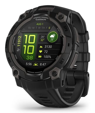 Garmin Instinct 3 AMOLED 3,05 cm (1.2'') 45 mm Numérique 390 x 390 pixels Écran tactile Noir GPS (satellite)
