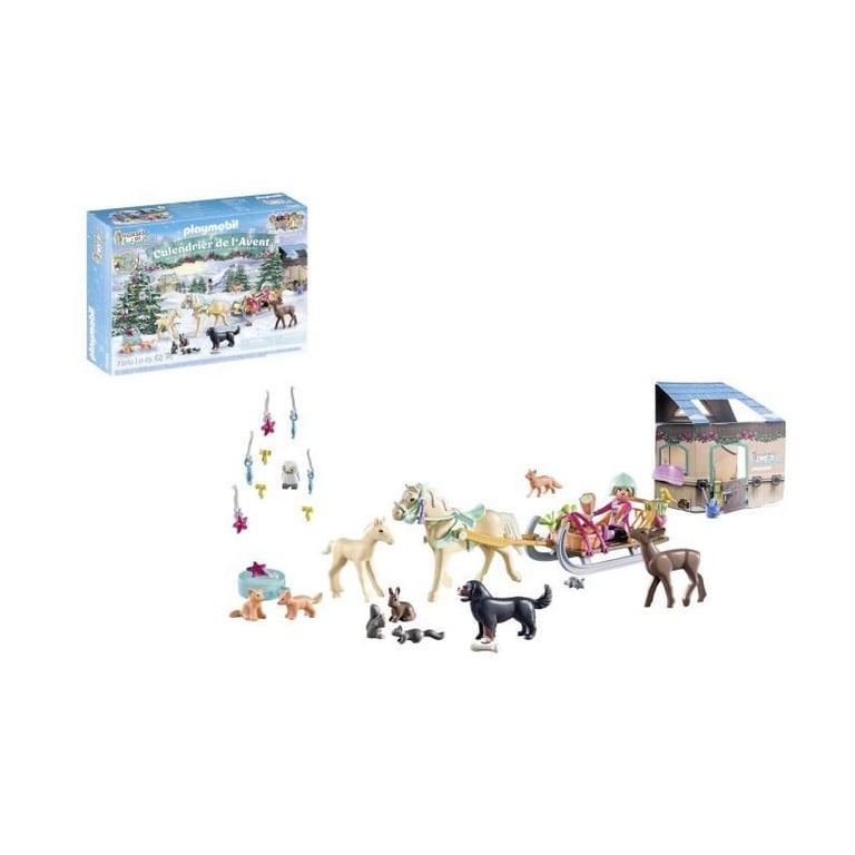 PLAYMOBIL 71345 Calendrier de l'Avent - Equestre- La magie de Noël - 24 surprises a découvrir pour attendre Noël - Neuf