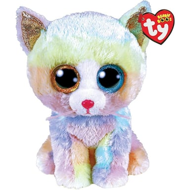 Peluches Ty Heather Le Chat Multicolore - Douceur et Éclat Pastel