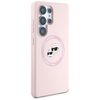 Custodia Karl Lagerfeld in silicone Double Heads MagSafe per Samsung Galaxy S25