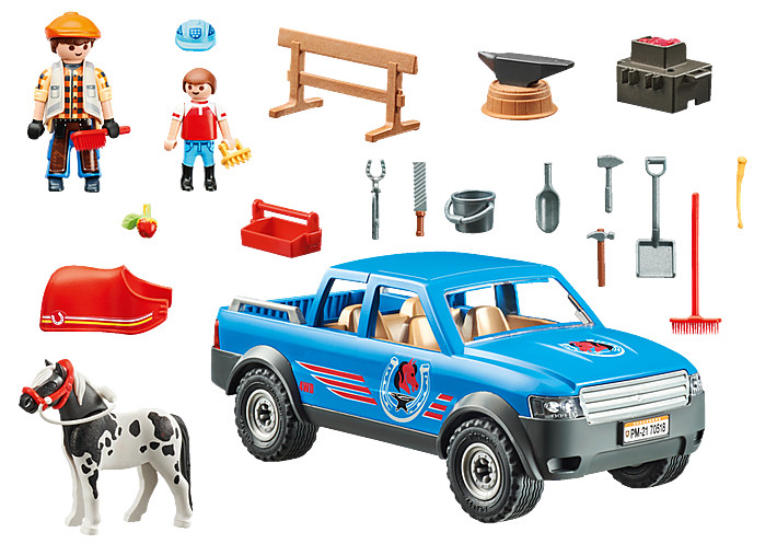 Marechal ferrant Et Véhicule Country 70518 Playmobil La Boîte - vue 3