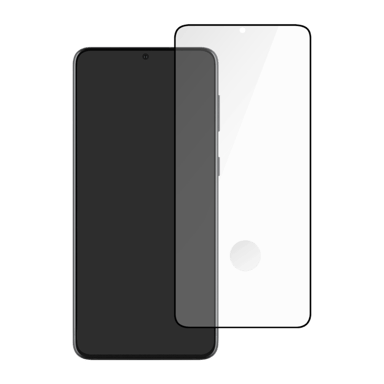 Protector de pantalla de cristal templado curvado de borde a borde para Samsung Galaxy S21+ 5G, negro