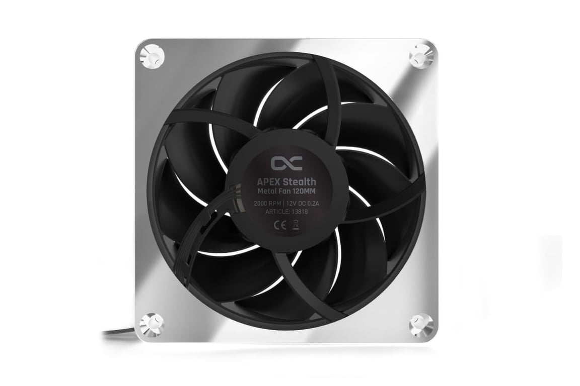Alphacool Apex Stealth Metall Boitier PC Ventilateur 12 cm Chrome 1 pièce Neuf - vue 3