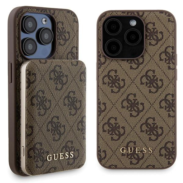 Guess Bundle Pack MagSafe 4G Metal Gold Logo Ensemble étui + Power Bank 5000mAh MagSafe iPhone 15 Pro Max - vue 2