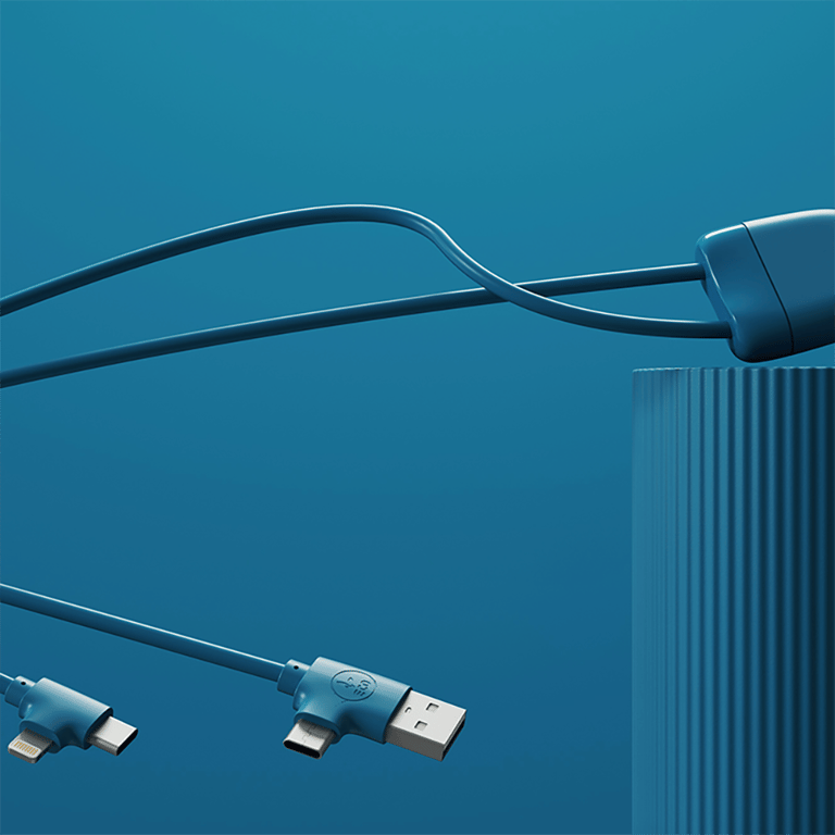 Câble Ice C USB A+C / USB C & Lightning 2. 1m FastCharge Certifié GRS Xoopar Neuf - vue 2