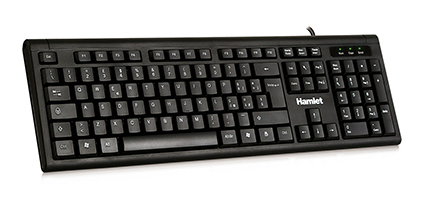 Hamlet KU200 teclado Oficina USB QWERTY Italiano Negro