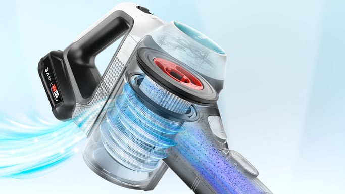 Bosch BCS71HYG4 aspirateur balai et balai électrique Batterie Sec&humide HEPA Sans sac 0,3 L 23,5 W Noir, Blanc 3 Ah