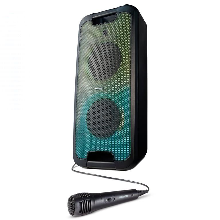 MEDION Enceinte E61400 Écran LCD Bluetooth 5.0 Karaoké Facile à transporter 2 x RMS Neuf - vue 1