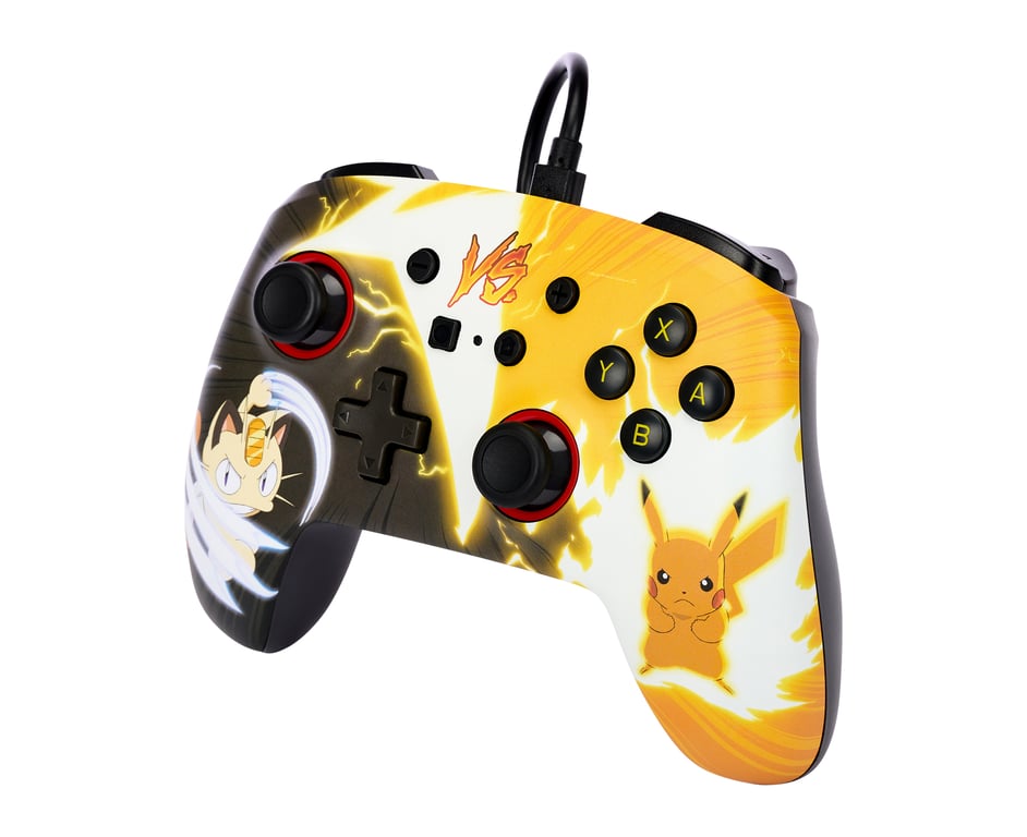 PowerA NSGP0039-02 accessoire de jeux vidéo Noir, Jaune USB Manette de jeu Analogique Nintendo Switch - Neuf