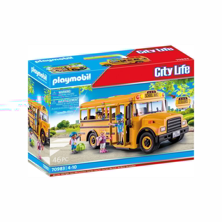 Jeux D'imitation Bus Scolaire Avec Effet Lumineux Playmobil La Boite - vue 2